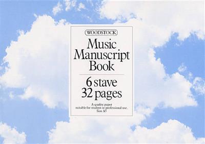 Music Manuscript Book: 6 Stave 32 Pages Stitched